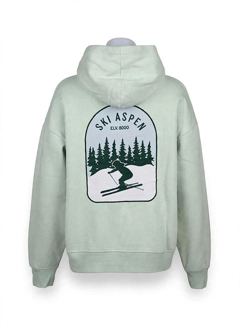 Polerón Oversized PINK SKI ASPEN Edition - Verde Menta Pastel