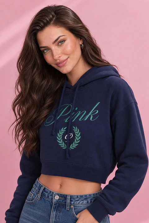 Hoodie Crop PINK