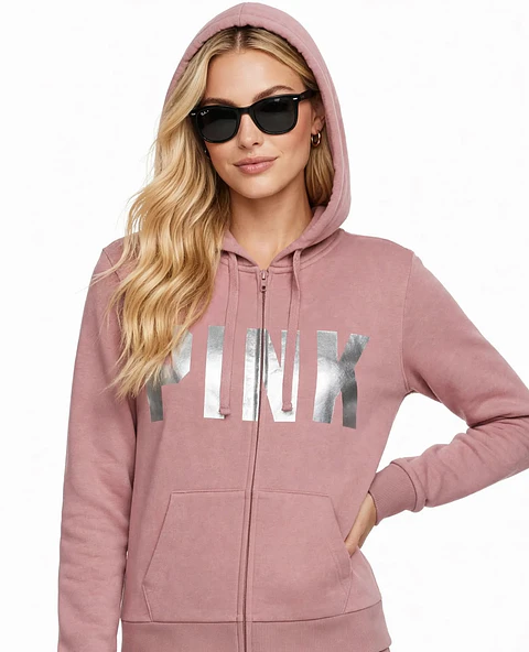 Chaqueta con Cierre PINK