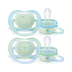 Philips Avent Chupeta Ultra Air Night 0-6 meses Urso/Estrelas x 2 uni
