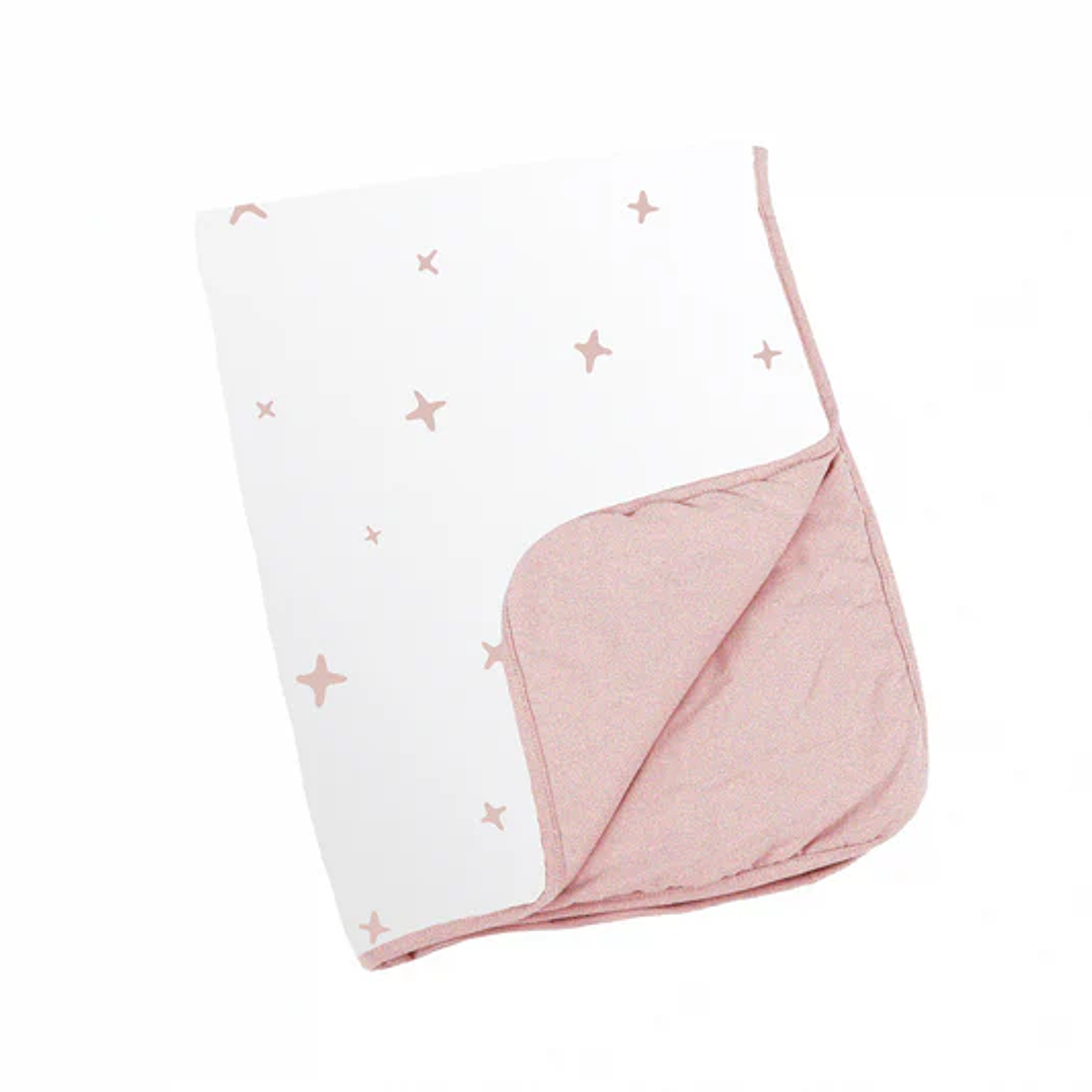 Doomoo Dream Manta Suave Rosa Estrelas 1