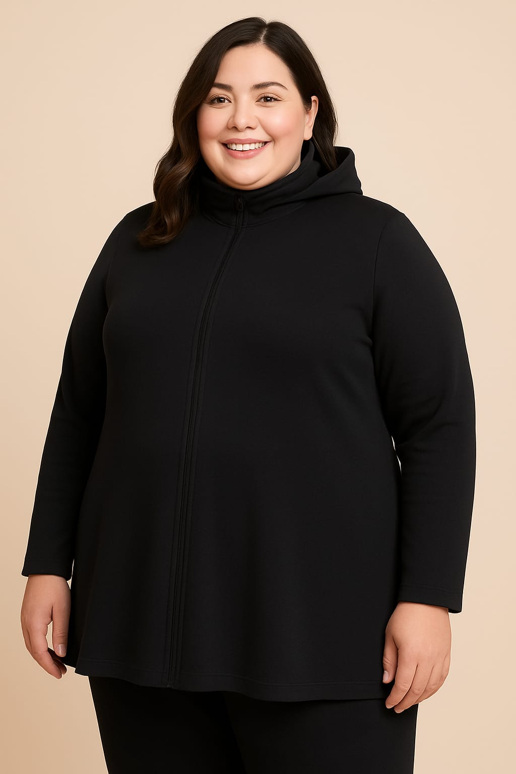 CAMPERON LISO JOGGING NEGRO PLUS SIZE 1
