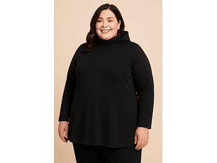 CAMPERON LISO JOGGING NEGRO PLUS SIZE