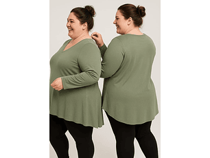 REMERA ALGODÓN NATURAL MANGA LARGA