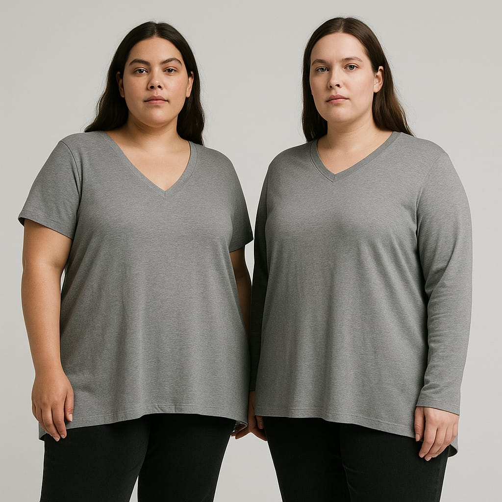 REMERA GRIS VISCOLYCRA MANGA CORTA/LARGA 1