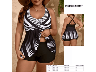 TRAJE DE BAÑO 2 PIEZAS CON SHORT