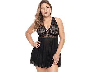 BABYDOLL DE ENCAJE CON LYCRA