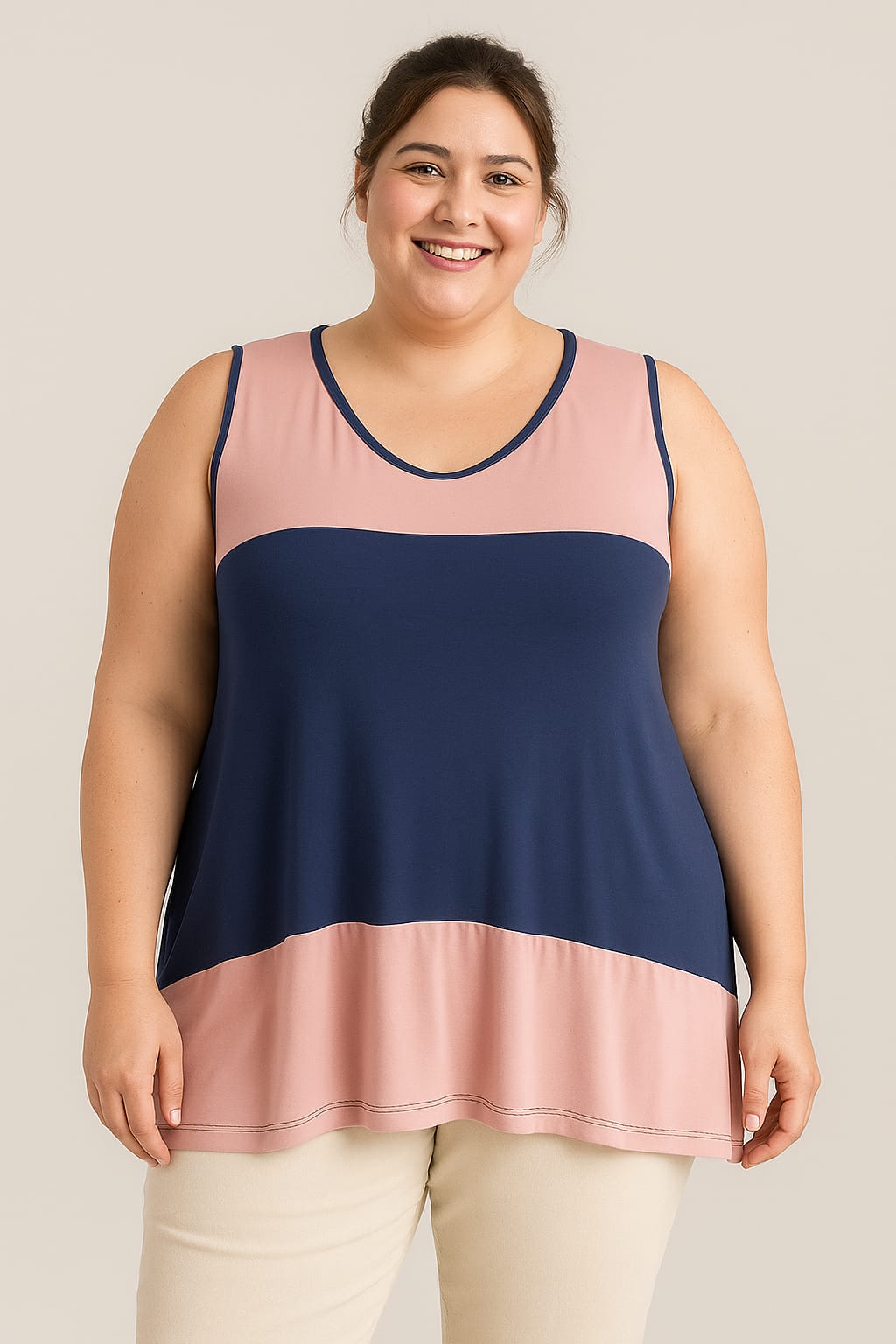 MUSCULOSA TALLE REAL 2XL COMBINADA VISCOSA 1