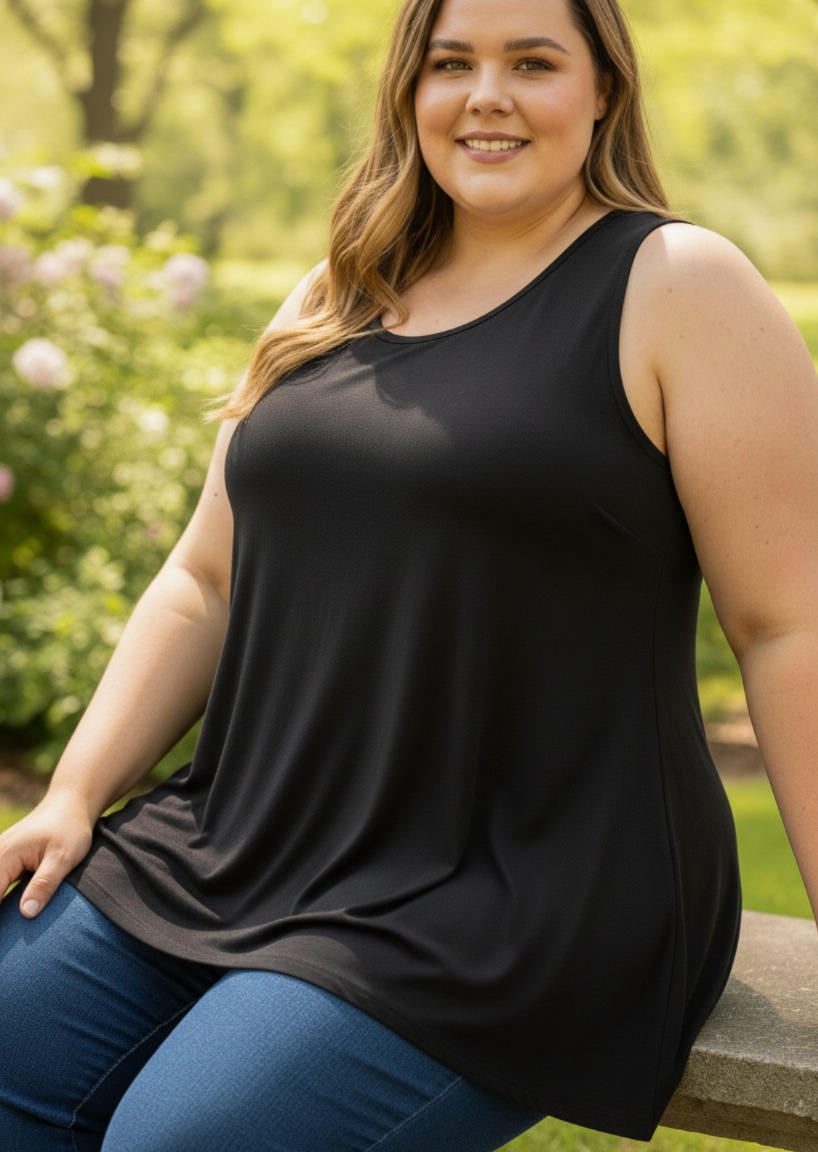 MUSCULOSA LISA NEGRA VISCOLYCRA 2