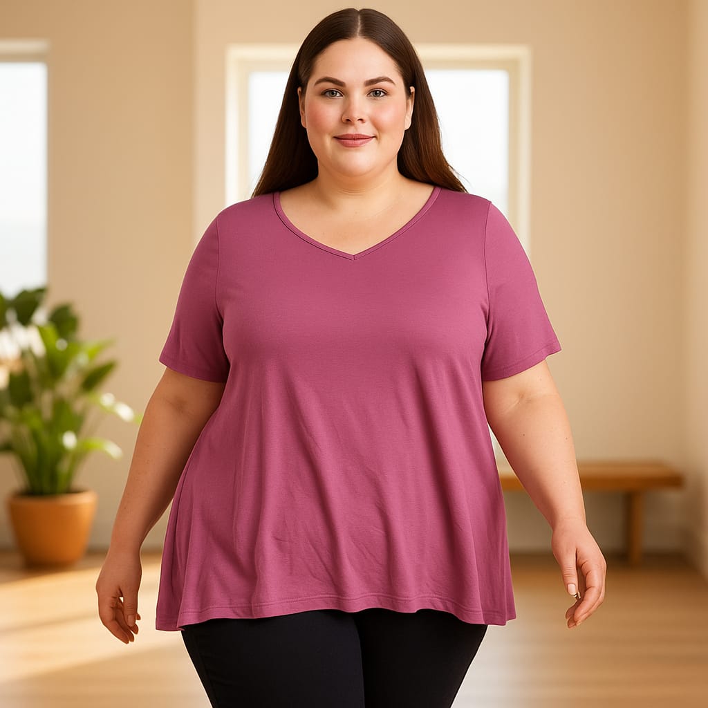 REMERA BÁSICA VISCOLYCRA - PLUS SIZE 1