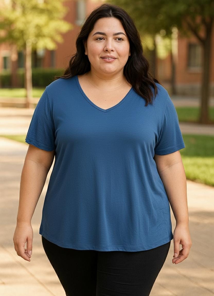 REMERA BÁSICA VISCOLYCRA - TALLES REALES 1