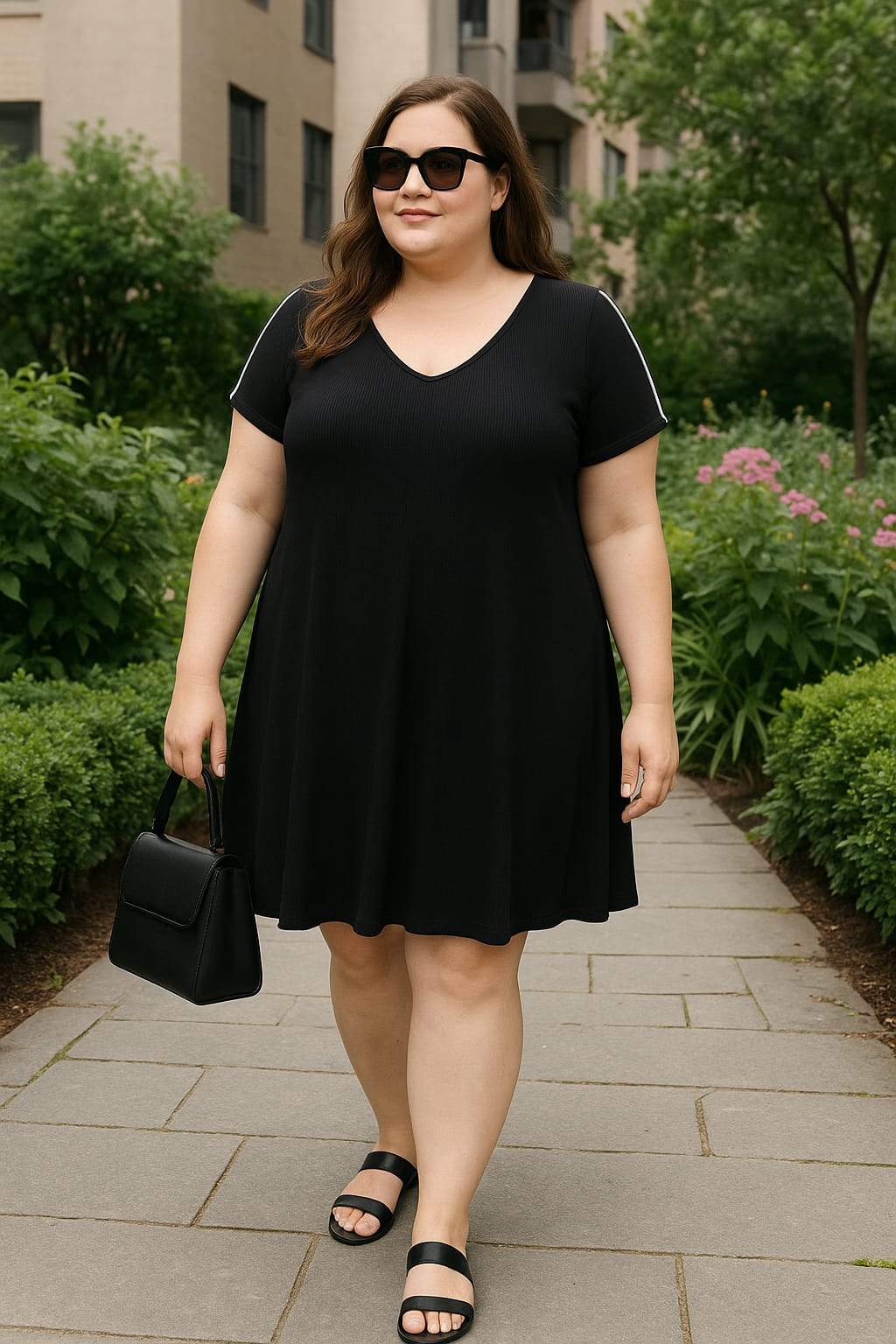 VESTIDO MORLEY CON MANGAS PLUS SIZE 1