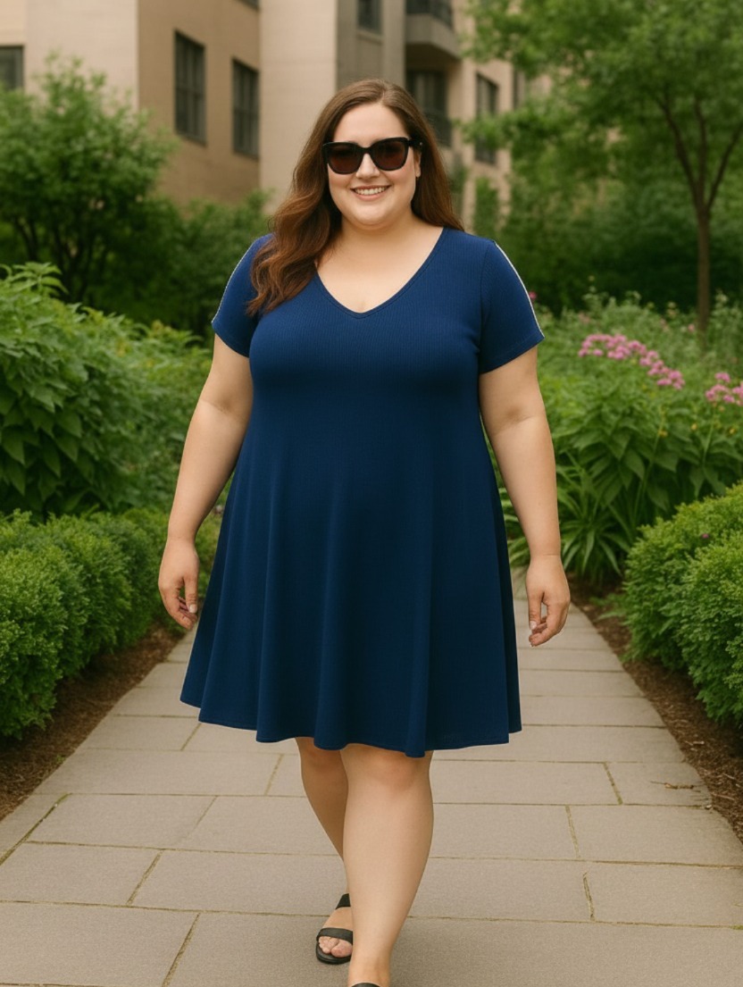 VESTIDO MORLEY CON MANGAS PLUS SIZE 3