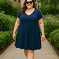 VESTIDO MORLEY CON MANGAS PLUS SIZE - Miniatura 3
