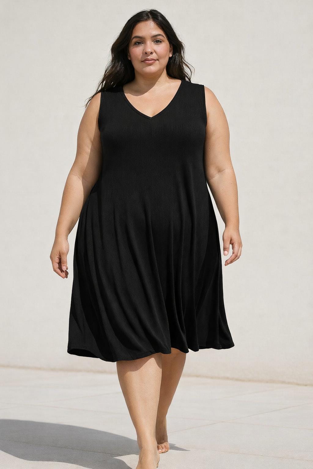 VESTIDO PLUS SIZE DE MORLEY DE ALGODON SIN MANGAS 6
