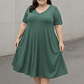 VESTIDO VISCOLYCRA MANGA CORTA PLUS SIZE - 100% URUGUAYO - Miniatura 2