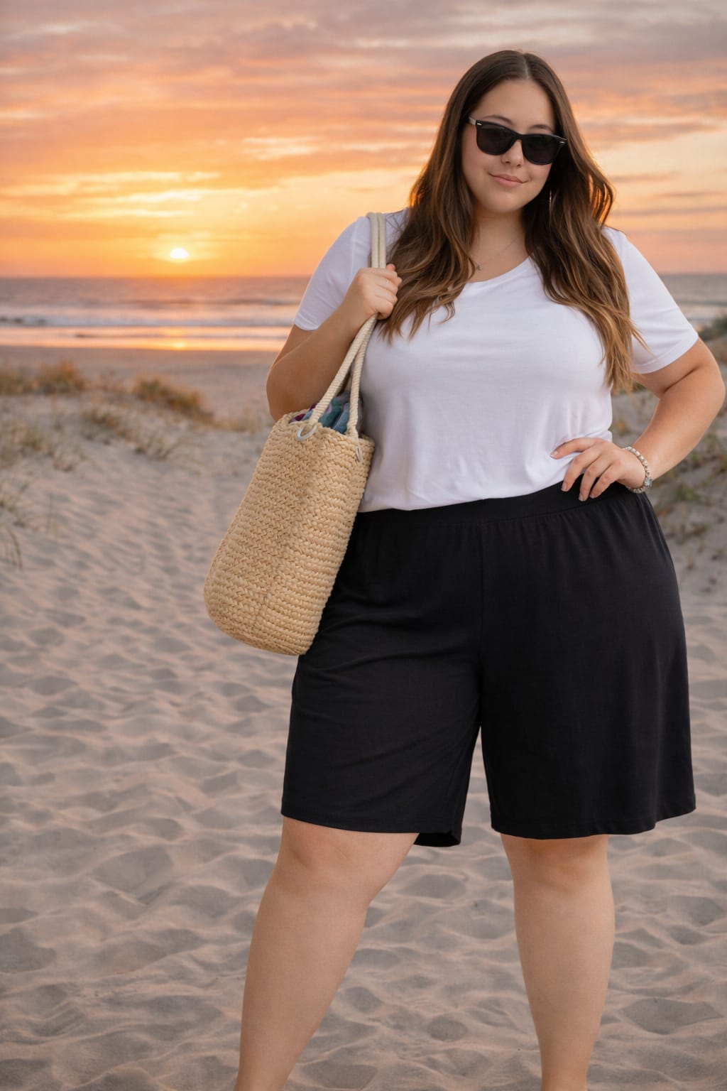 Short Rodillero Mujer Talles Especiales 2XL Al 4XL Con Bolsillos 1