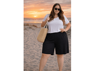 Short Rodillero Mujer Talles Especiales 2XL Al 4XL Con Bolsillos