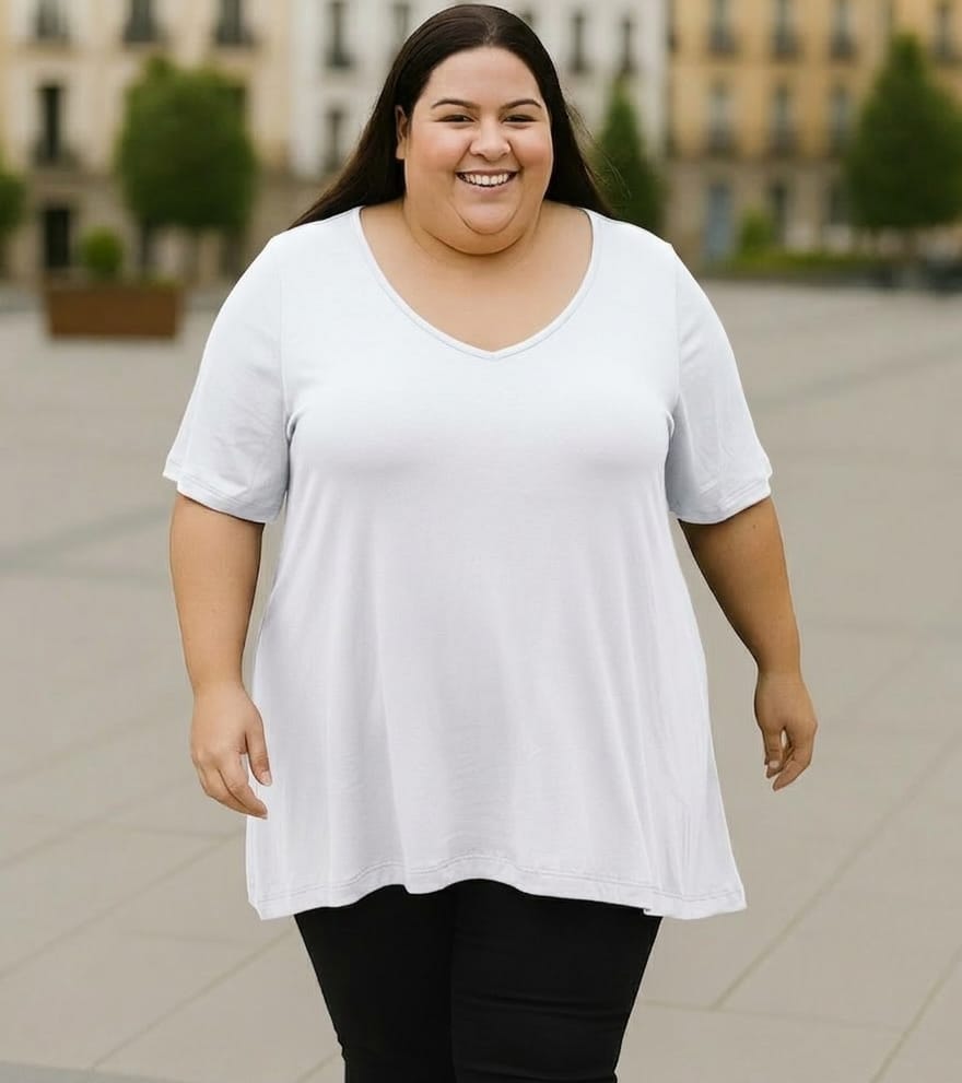 REMERA ALGOÓN NATURAL BLANCA TALLES REALES 5