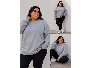 BUZO DEPORTIVO PLUS SIZE UNISEX CON BOLSILLOS