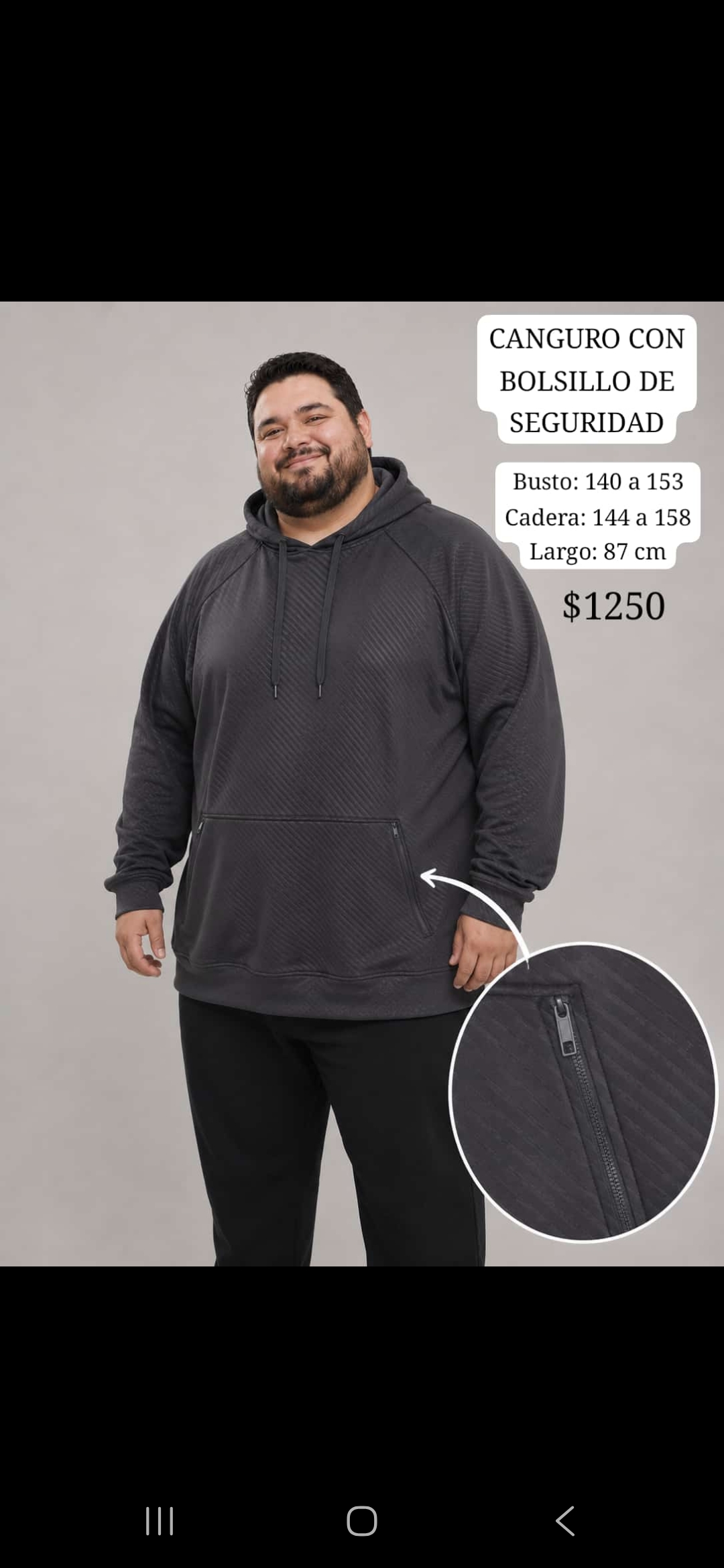 BUZO CANGURO PLUS SIZE UNISEX 3