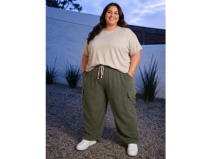 PANTALON PLUS SIZE CARGO WAFFLE UNISEX