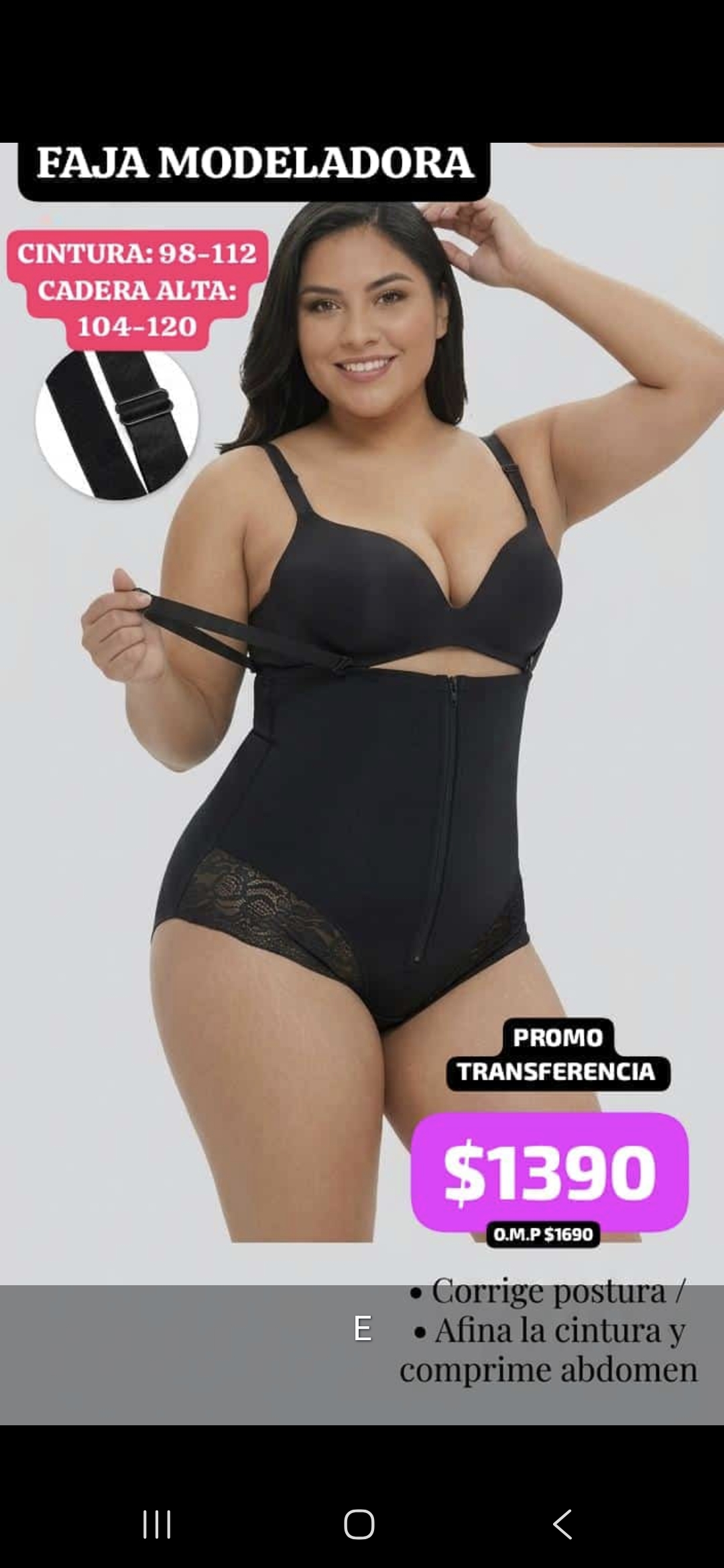 Faja Reductora Modeladora Talle Grande Plus Size  1