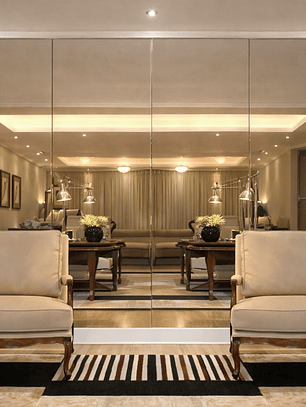 Pared Espejada de Paños de Espejo con Pulido Biselado