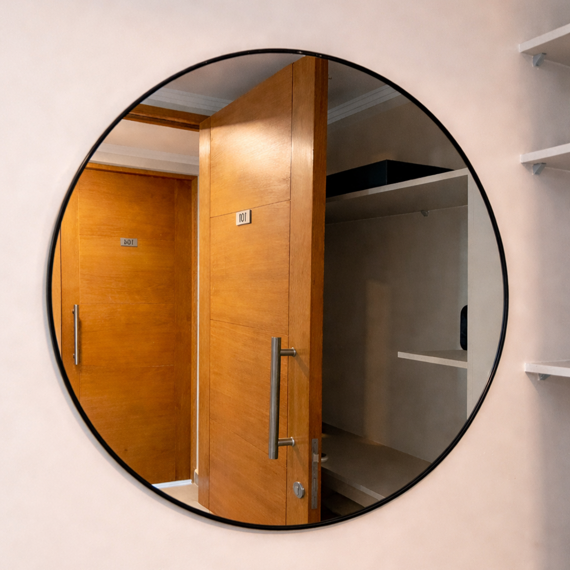 Espejo Redondo con Pretina Metálica de 5 mm 1