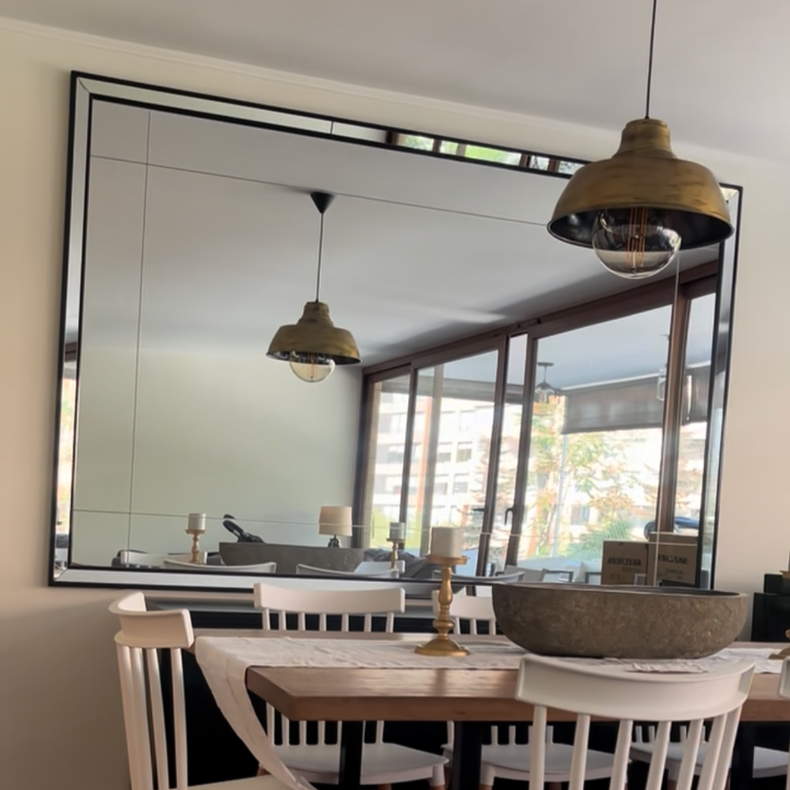 Marco Espejado con Cortes en el Vidrio Tipo # 5