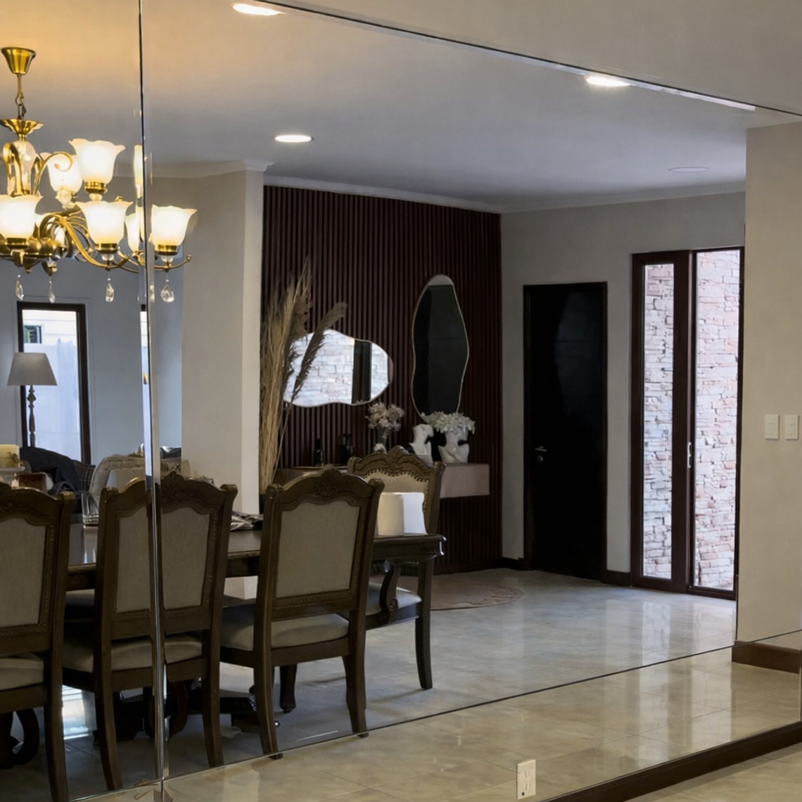 Pared Espejada de Paños de Espejo con Pulido Biselado 2