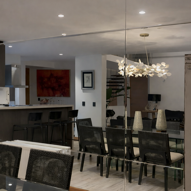 Pared Espejada de Paños de Espejo con Pulido Biselado 3