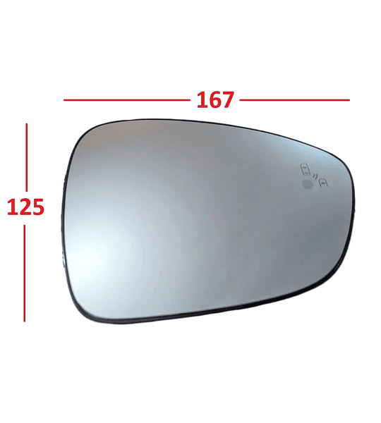 Luna Para Espejo Retrovisor Citroen C3 II 2009-2015