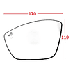 Luna Para Espejo Retrovisor Opel Corsa F 2019-2024