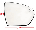 Luna Para Espejo Retrovisor Peugeot 5008 2016-2023