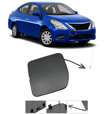 Tapa Bomper Gancho Remolque Delantero Nissan Versa 2015-2019