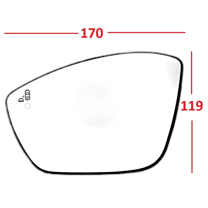 Luna Para Espejo Retrovisor Citroen C3 III 2016-2023 5