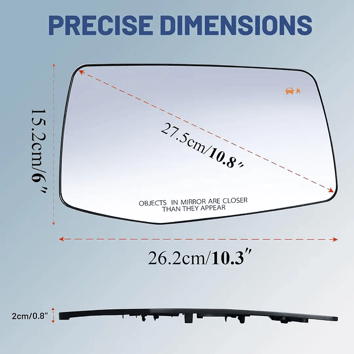 Luna Espejo Retrovisor Para Chevrolet Silverado 2019-2025 5
