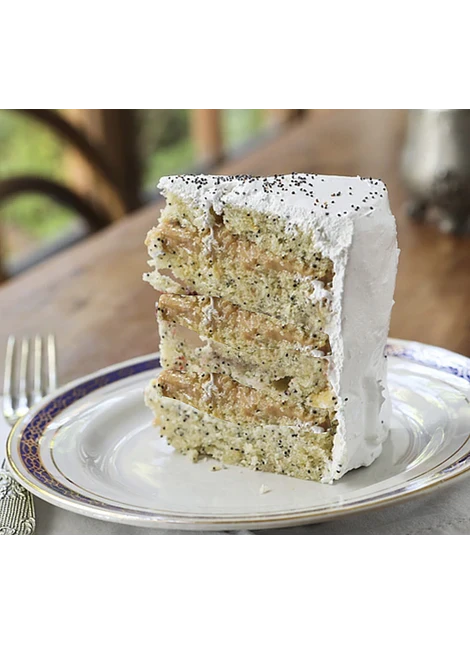 TORTA DE AMAPOLAS MANJAR NUEZ DAMASCO