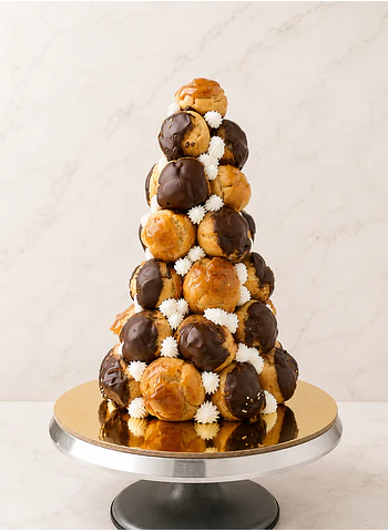 CROQUEMBOUCHE CHOCOLATE Y CARAMELO