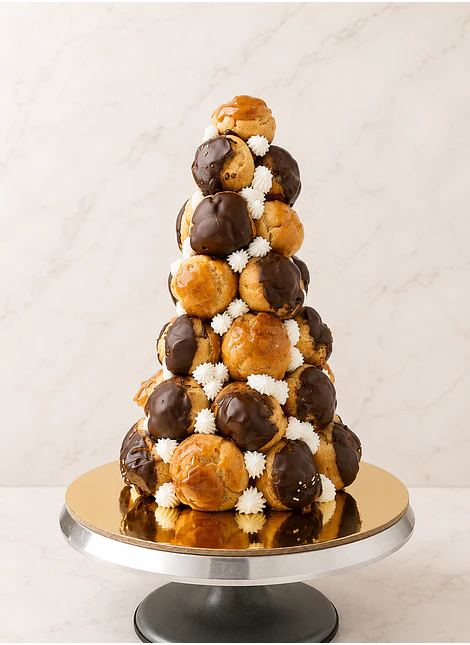 CROQUEMBOUCHE CHOCOLATE Y CARAMELO varios tamaños