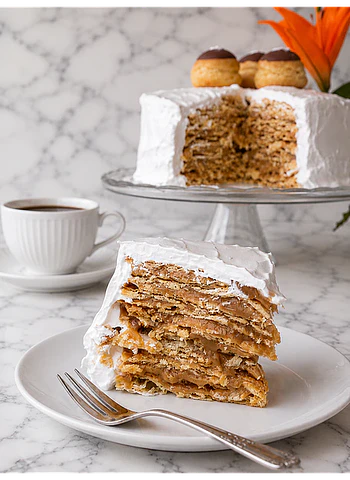 TORTA HOJARASCA MANJAR NUEZ