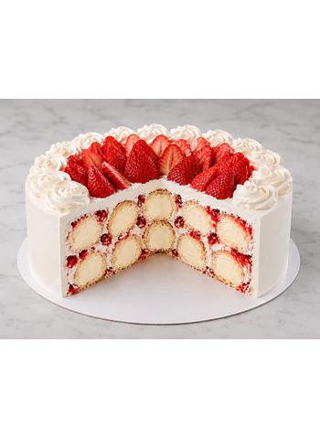 Torta rellena de de Profiteroles y Frutilla