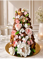 Croquembouche chocolate y flores 100u