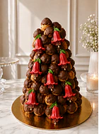 Croquembouche Caramelo y Copihues 120u