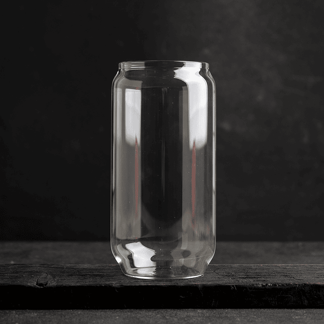 Vaso de vidrio largo
