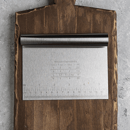 Scraper para masa metálica con regla/Cortador de masa