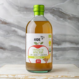 Vinagre de manzana con limón y jengibre orgánico
