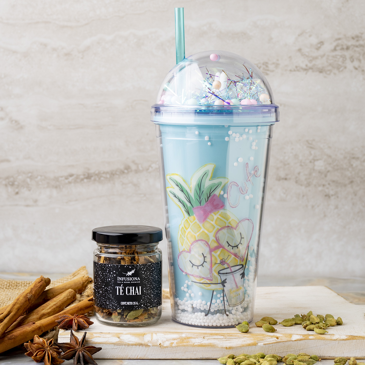 Oferta Flash 🌈 Te Chai + Vaso Mágico