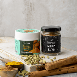Golden Cacao + Crema Anti Edad de Cúrcuma
